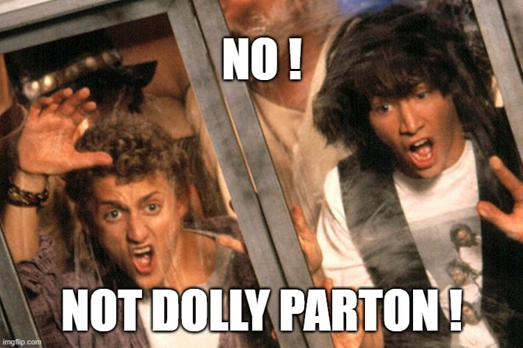 Bill and Ted Meme Used to React to Rumors About Dolly Parton - Memes on Aviaclip