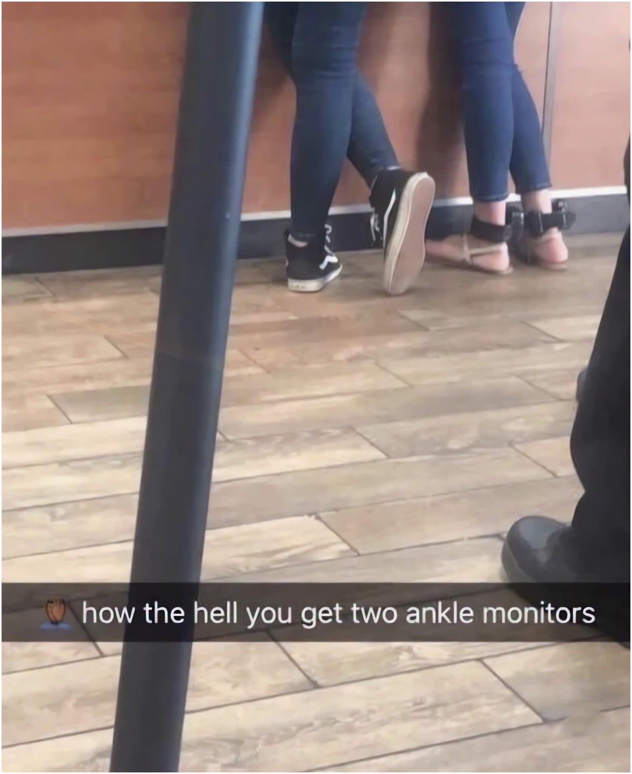 Woman Spotted Wearing Two Ankle Monitors Simultaneously - WTF on Aviaclip