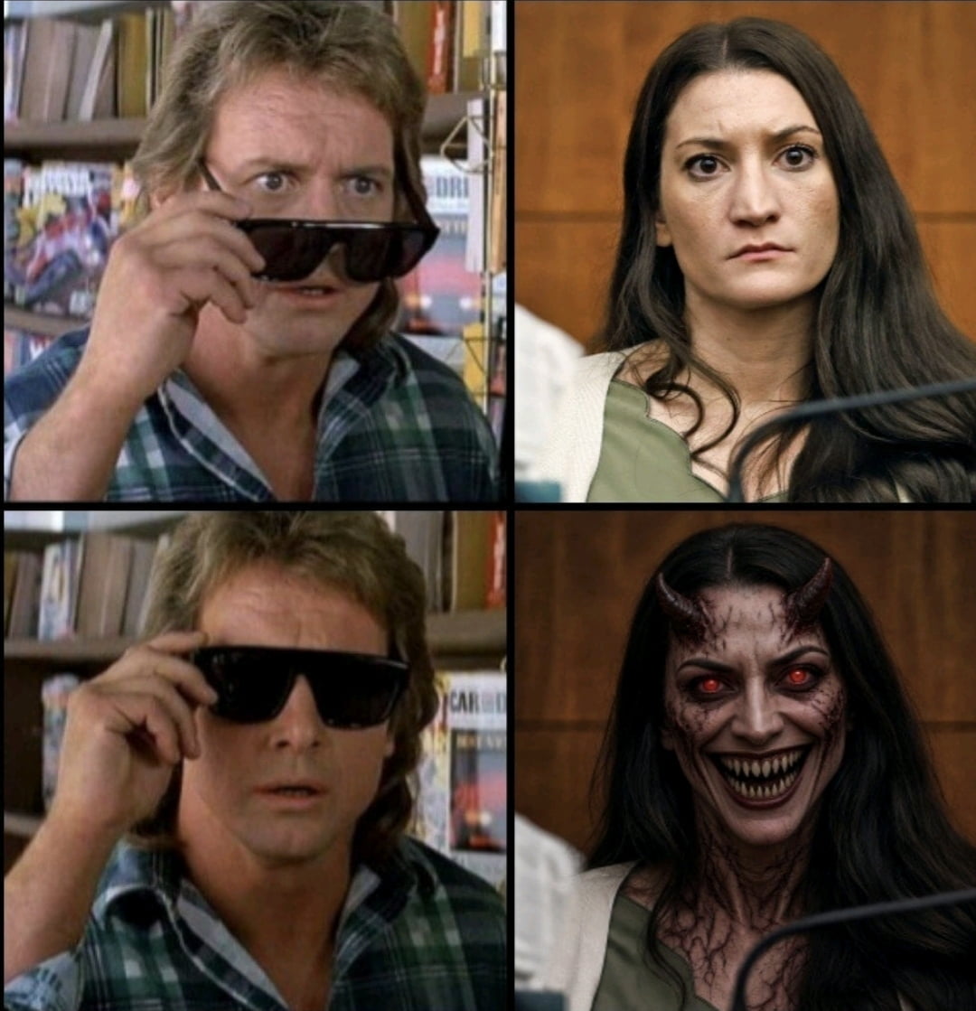 They Live Sunglasses Meme Featuring Donna Adelson