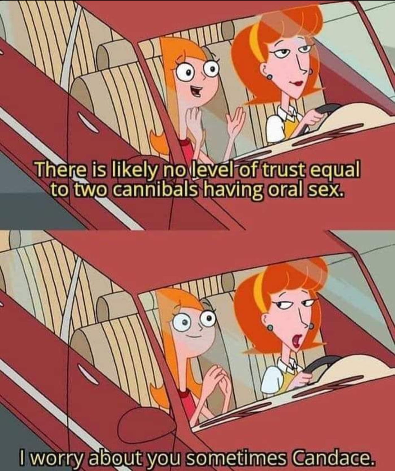 Candace Shares a Disturbing Thought in Phineas and Ferb Meme