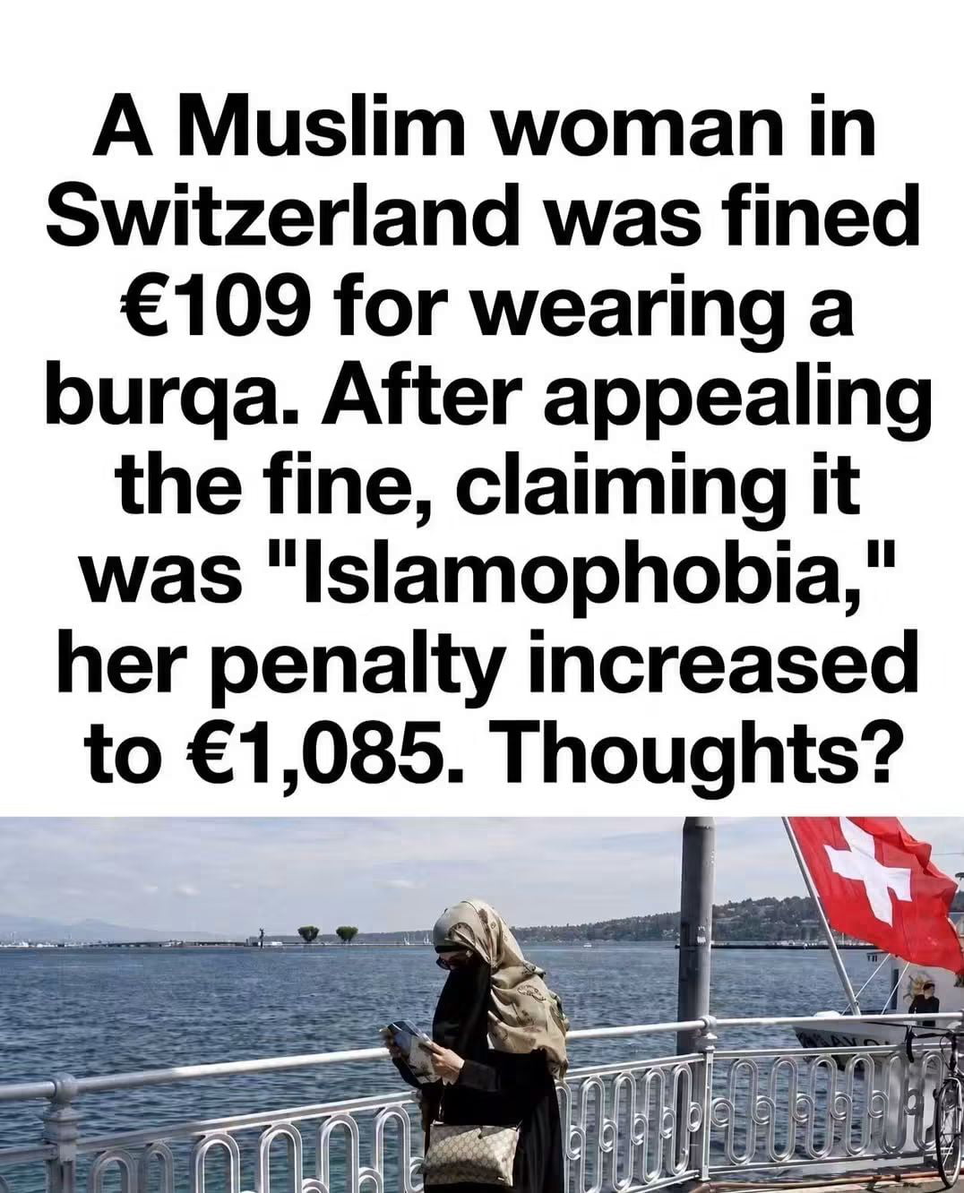 Swiss Fine for Burqa Wearing Increases After Appeal