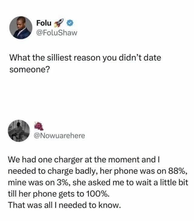 A Twitter User Shares the Most Absurd Reason They Ended a Potential Relationship