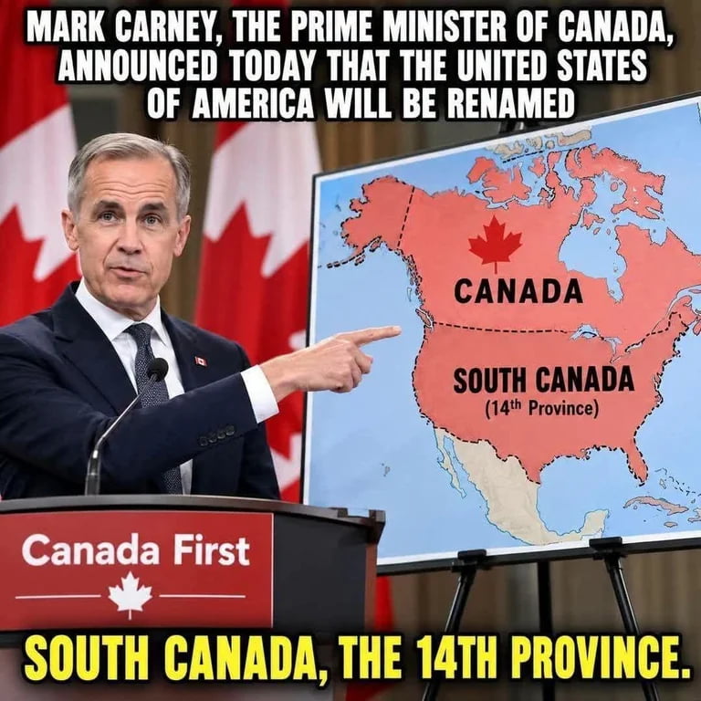 Satirical Map Reimagines the United States as a Canadian Province - Memes on Aviaclip