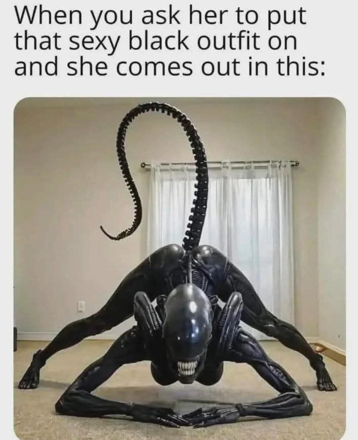 When the Sexy Black Outfit Takes a Sci-Fi Turn - Memes on Aviaclip