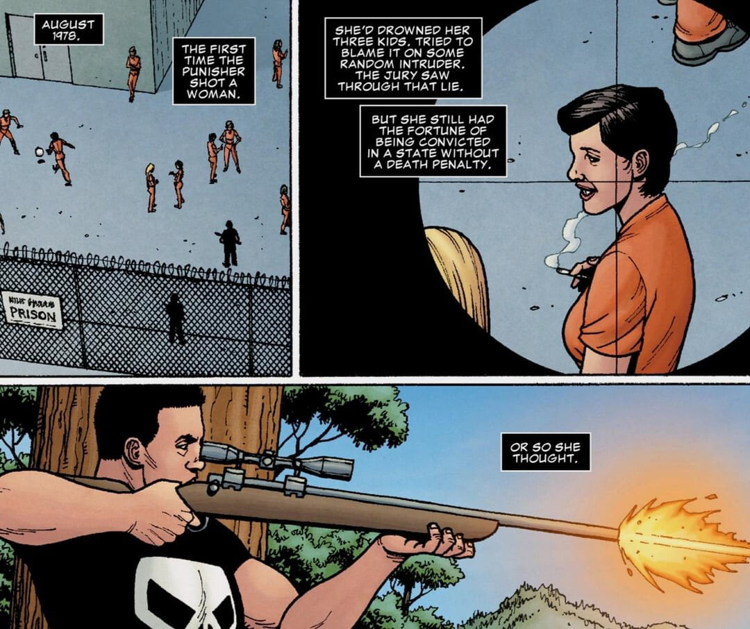 A Look Back at The Punisher's First Time Targeting a Woman