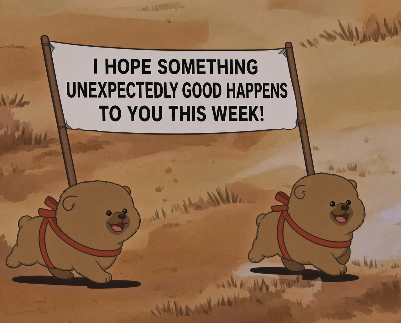 An Uplifting Message from Two Animated Puppies - Wholesome on Aviaclip