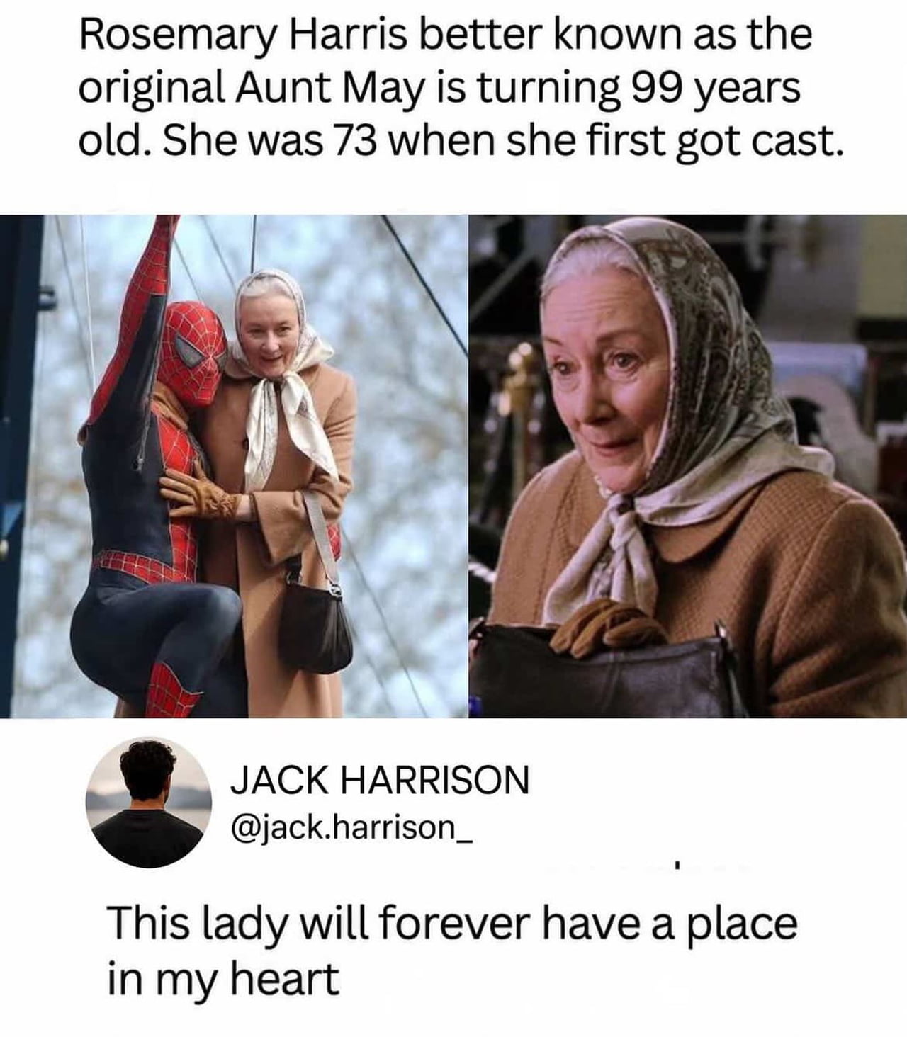 Rosemary Harris, the Original Aunt May, Celebrates Her 99th Birthday - Interesting on Aviaclip