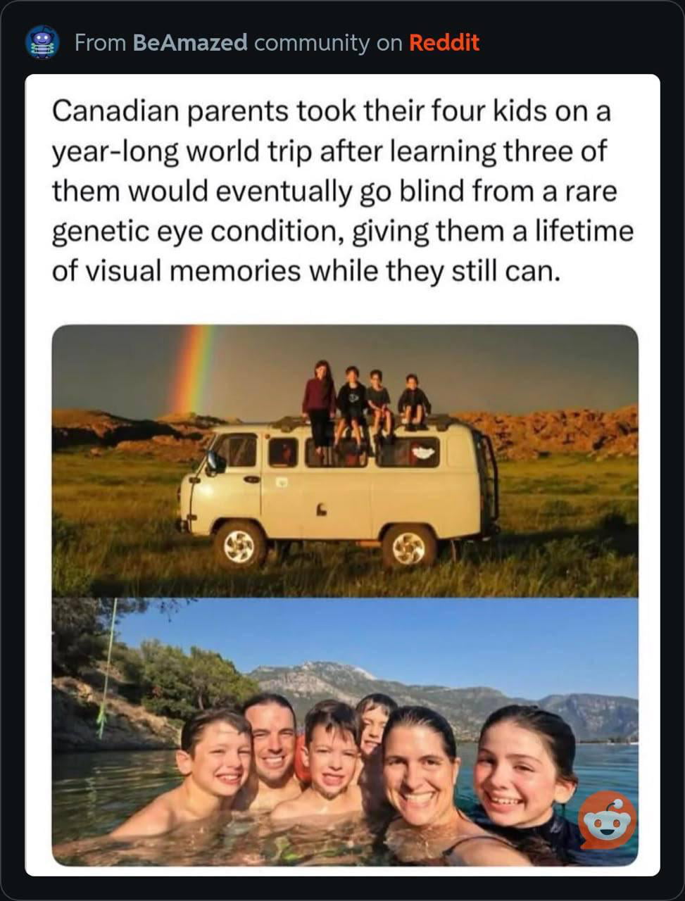Canadian Family Embarks on Year-Long World Trip After Children's Diagnosis - Wholesome on Aviaclip