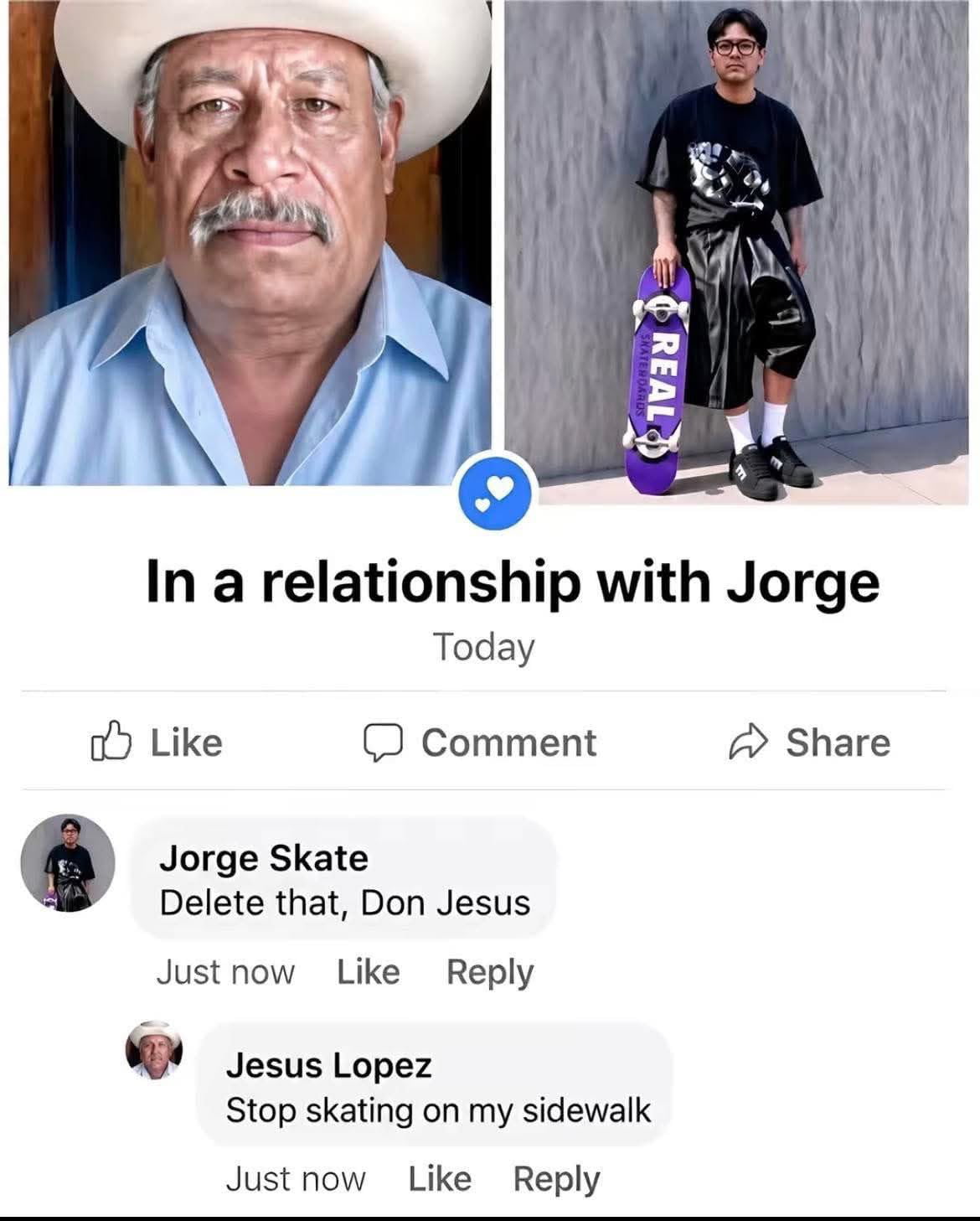 An Unexpected Facebook Relationship Status Update