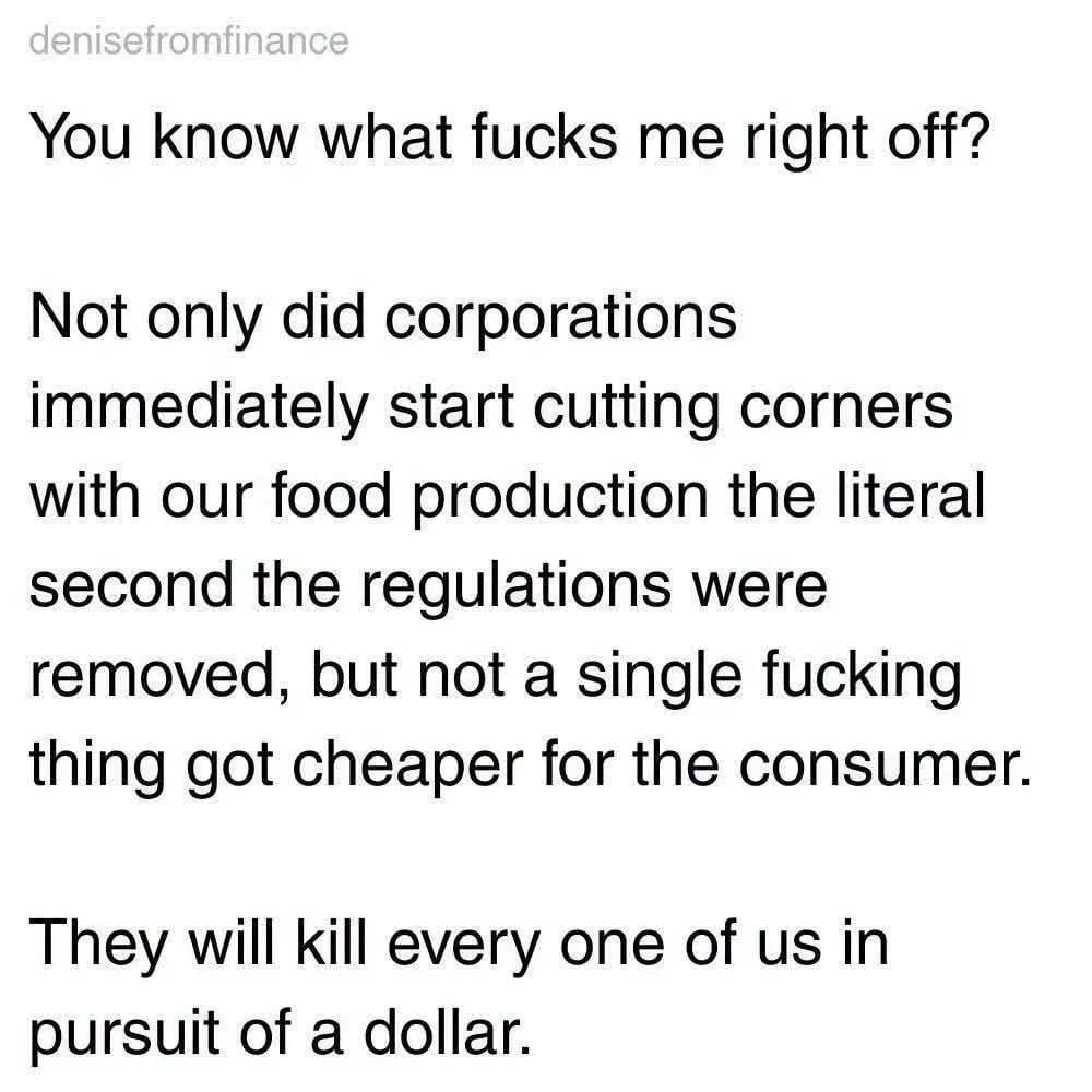 A Critical Perspective on Food Industry Deregulation