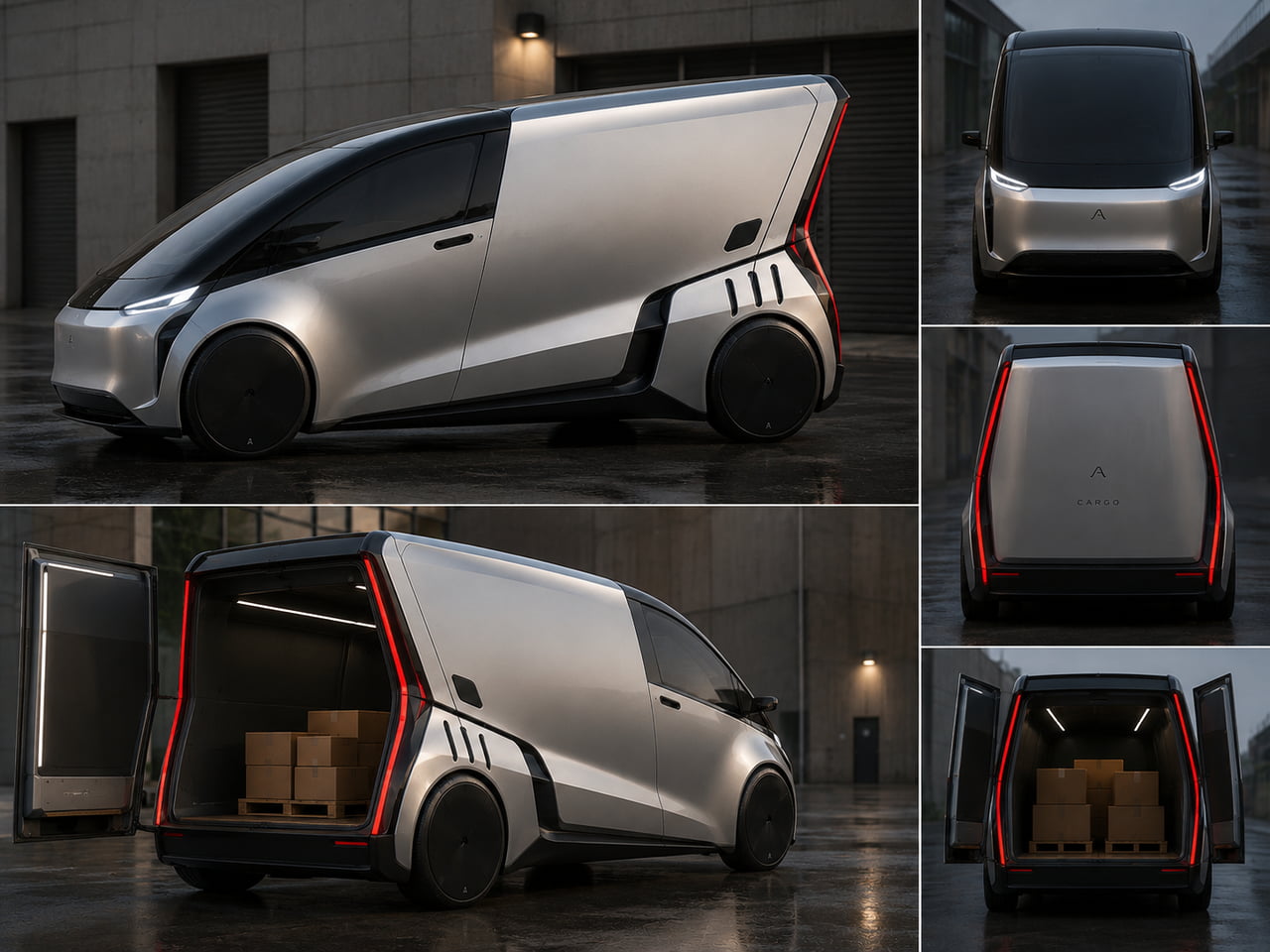 Futuristic Electric Cargo Van Concept Design