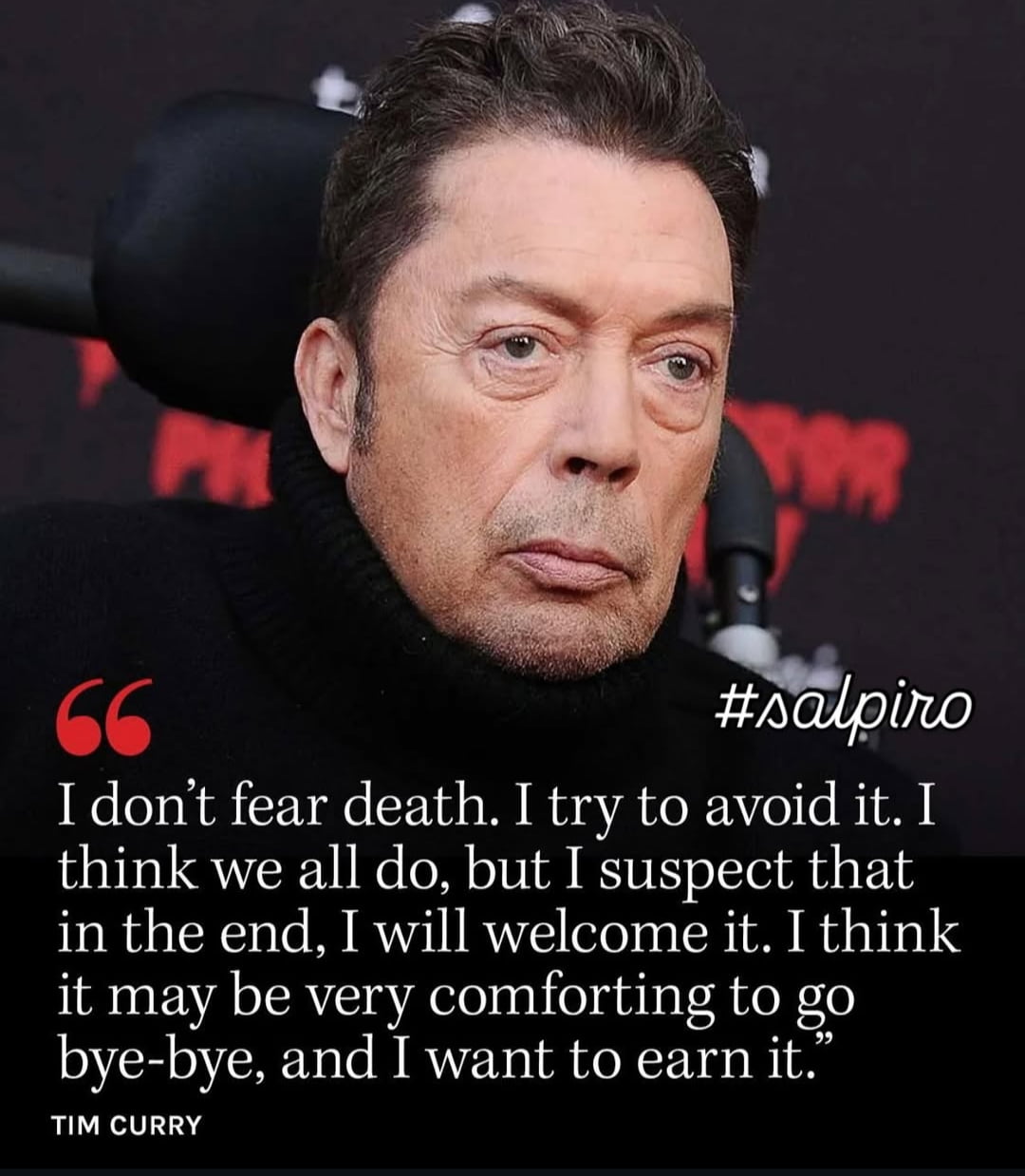 Tim Curry Shares His Perspective on Life and Death