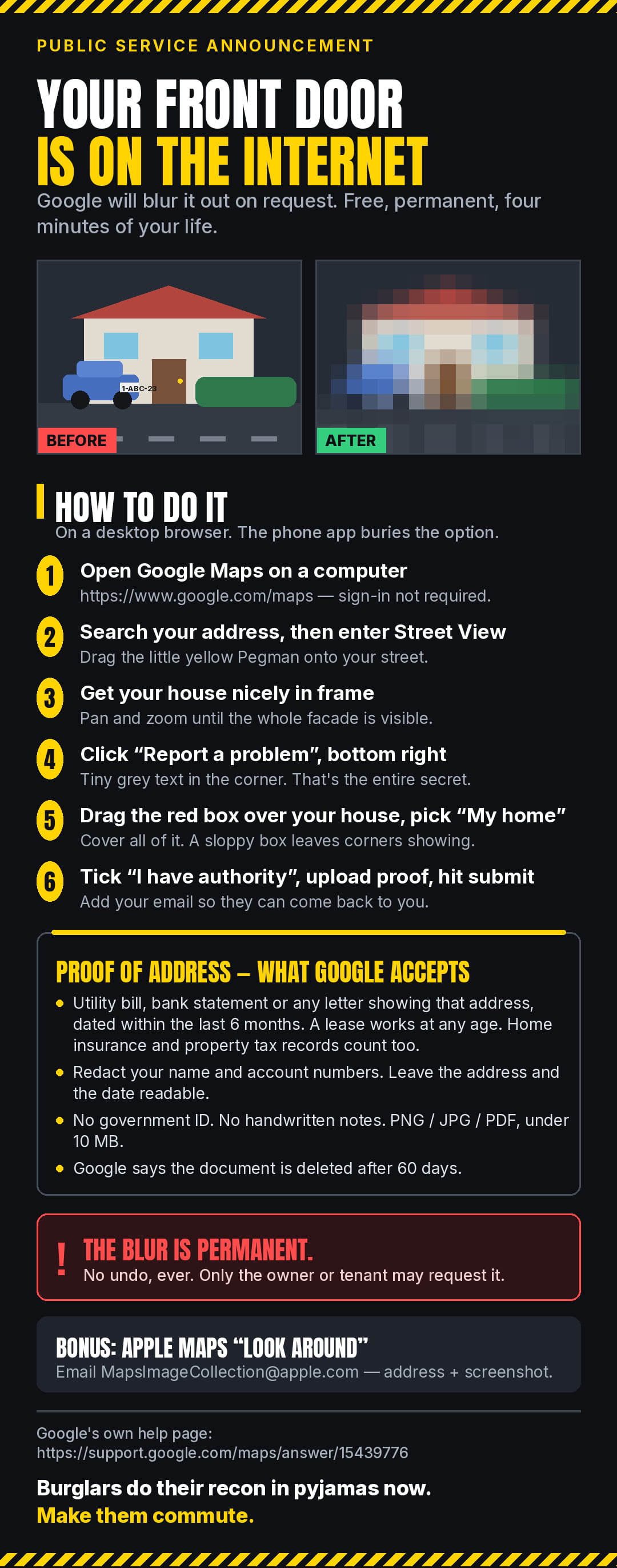 How to Request a Permanent Blur for Your Home on Google Street View - Technology on Aviaclip