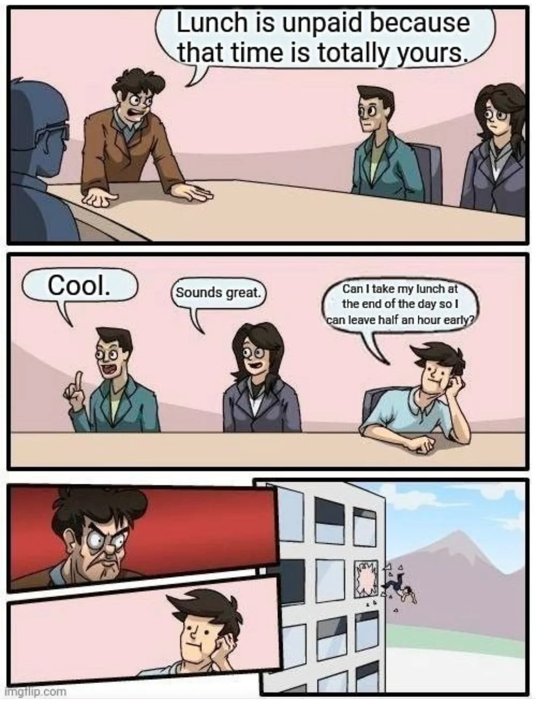 Employee Logic: Using Unpaid Lunch Time to Leave Early