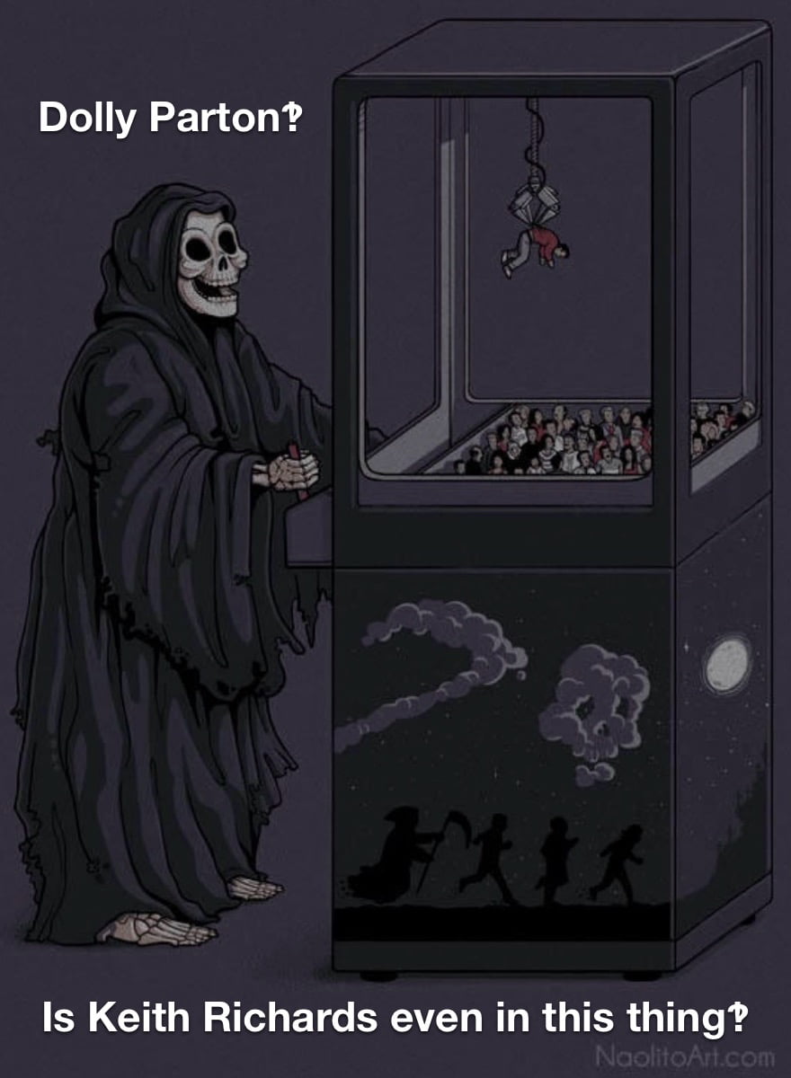 The Grim Reaper Plays a Claw Machine Game