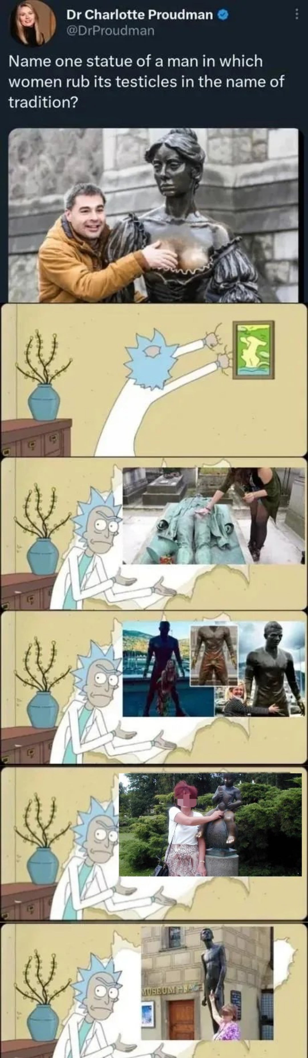 A Viral Response to Dr. Charlotte Proudman's Challenge Regarding Statues - Memes on Aviaclip