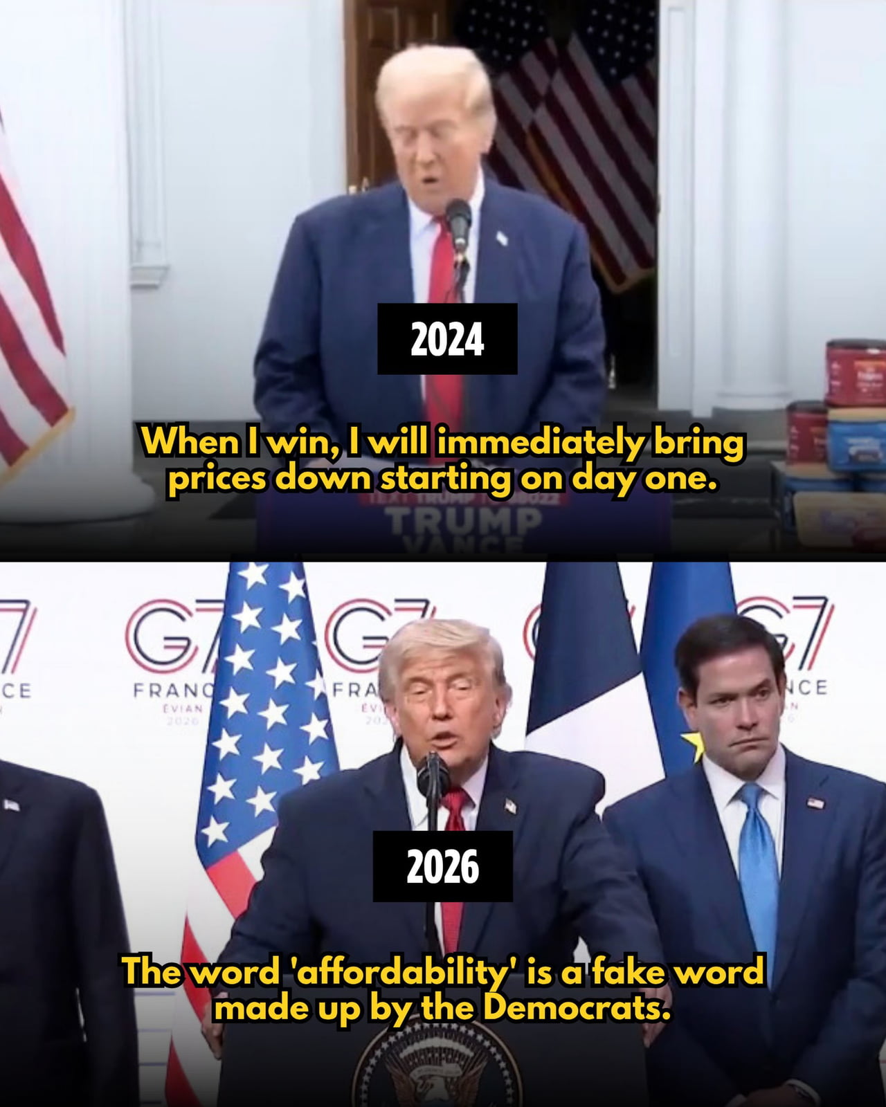 A Comparison of Political Statements Across Two Years - Memes on Aviaclip
