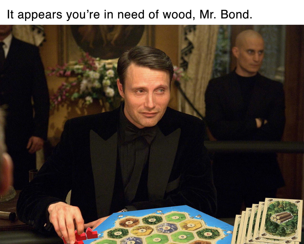 Le Chiffre Plays Catan: A Bond Villain's Board Game Strategy