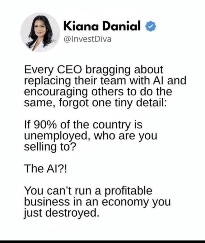 Kiana Danial Questions the Economic Logic of Replacing Human Workers with AI