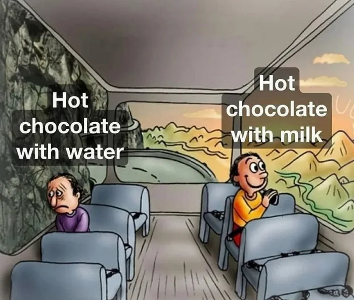 The Great Debate: Hot Chocolate With Water vs. Milk - Memes on Aviaclip