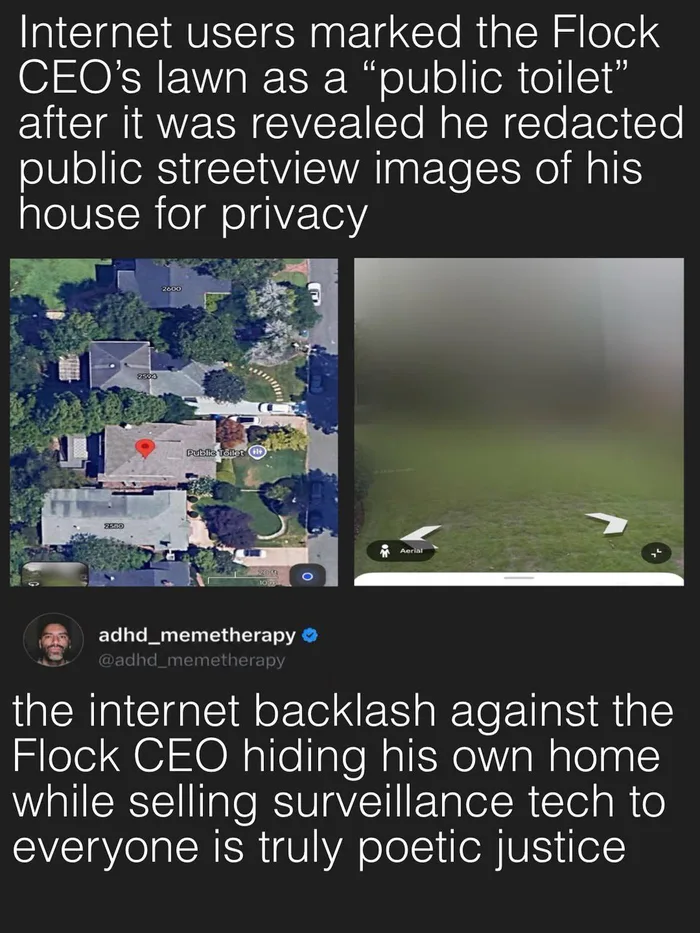 Internet Users Label Flock CEO's Home as 'Public Toilet' After Privacy Redaction