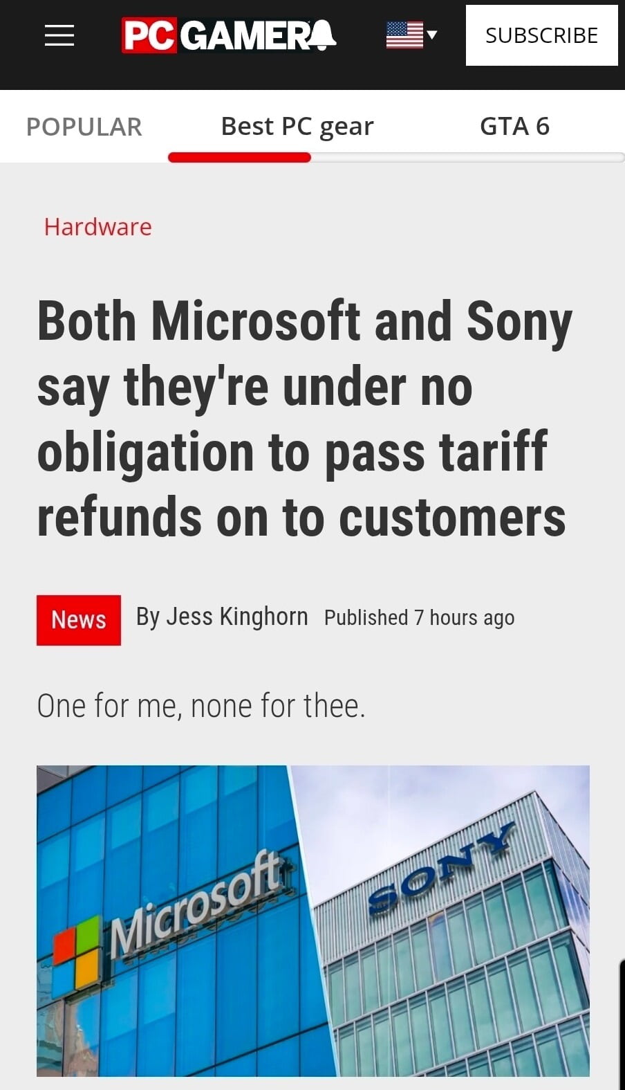 Microsoft and Sony State No Obligation to Pass Tariff Refunds to Customers