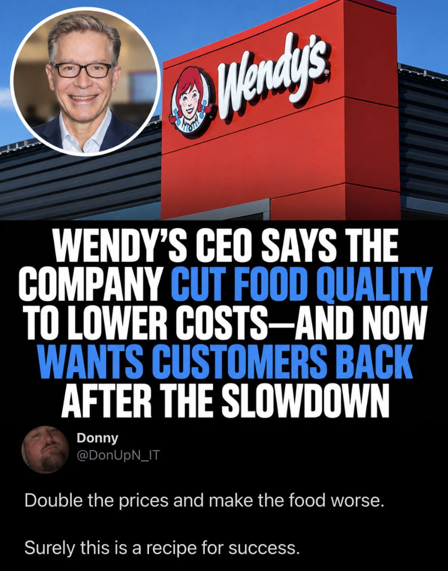 Wendy's CEO Acknowledges Food Quality Reductions Amid Cost-Cutting Measures