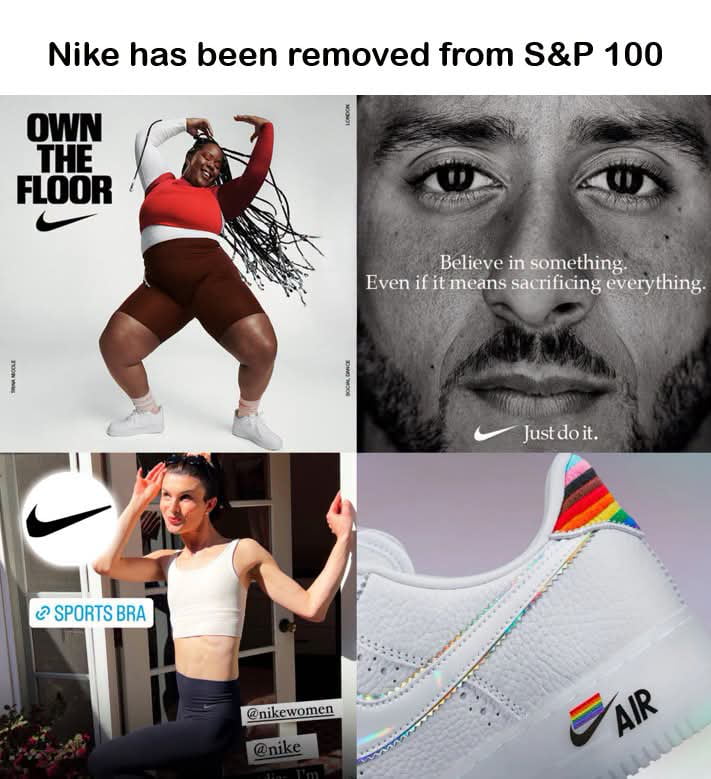 Nike Removed from S&P 100 Index - Interesting on Aviaclip