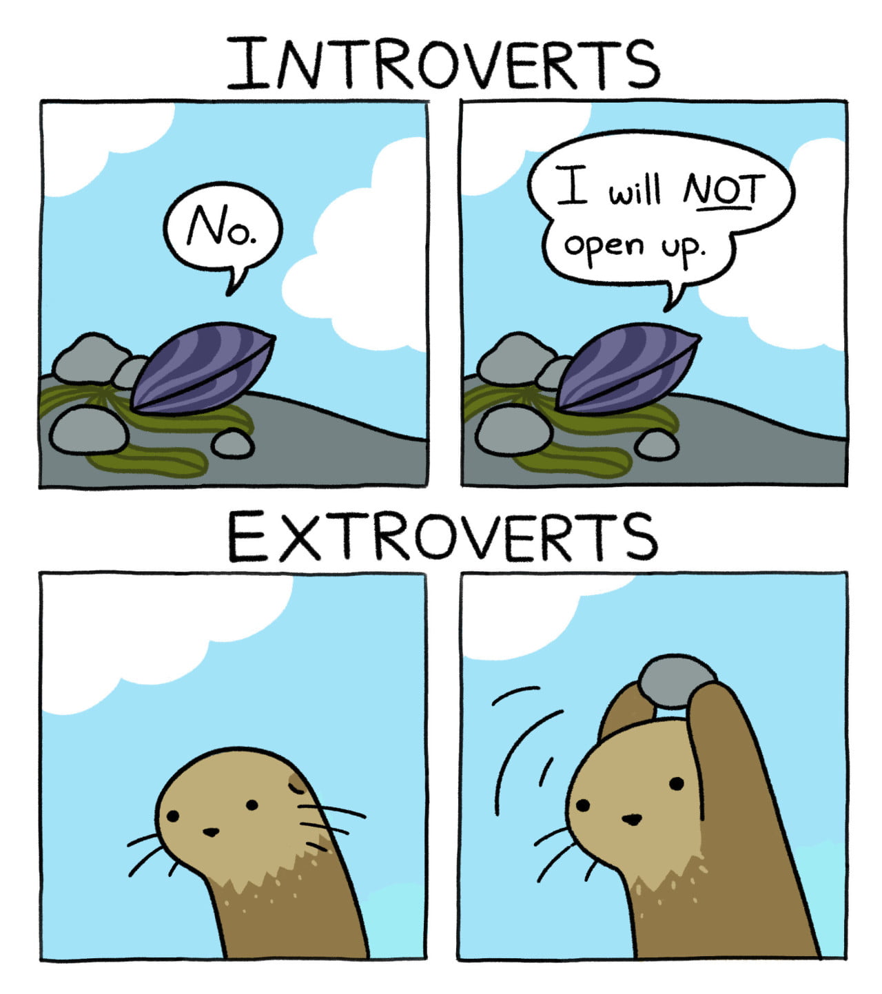 A Humorous Take on Introverts vs. Extroverts - Funny on Aviaclip