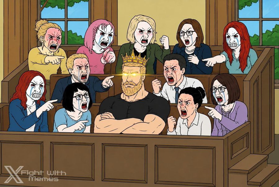 A Satirical Illustration of a Lone Holdout in a Jury - Memes on Aviaclip