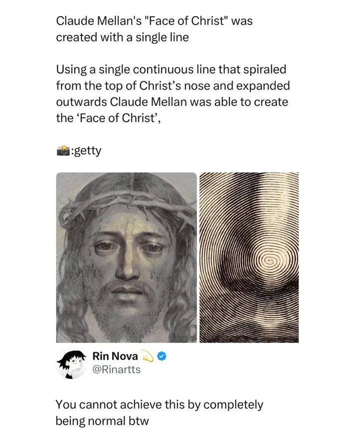 The Incredible Single-Line Engraving of Claude Mellan's 'Face of Christ'