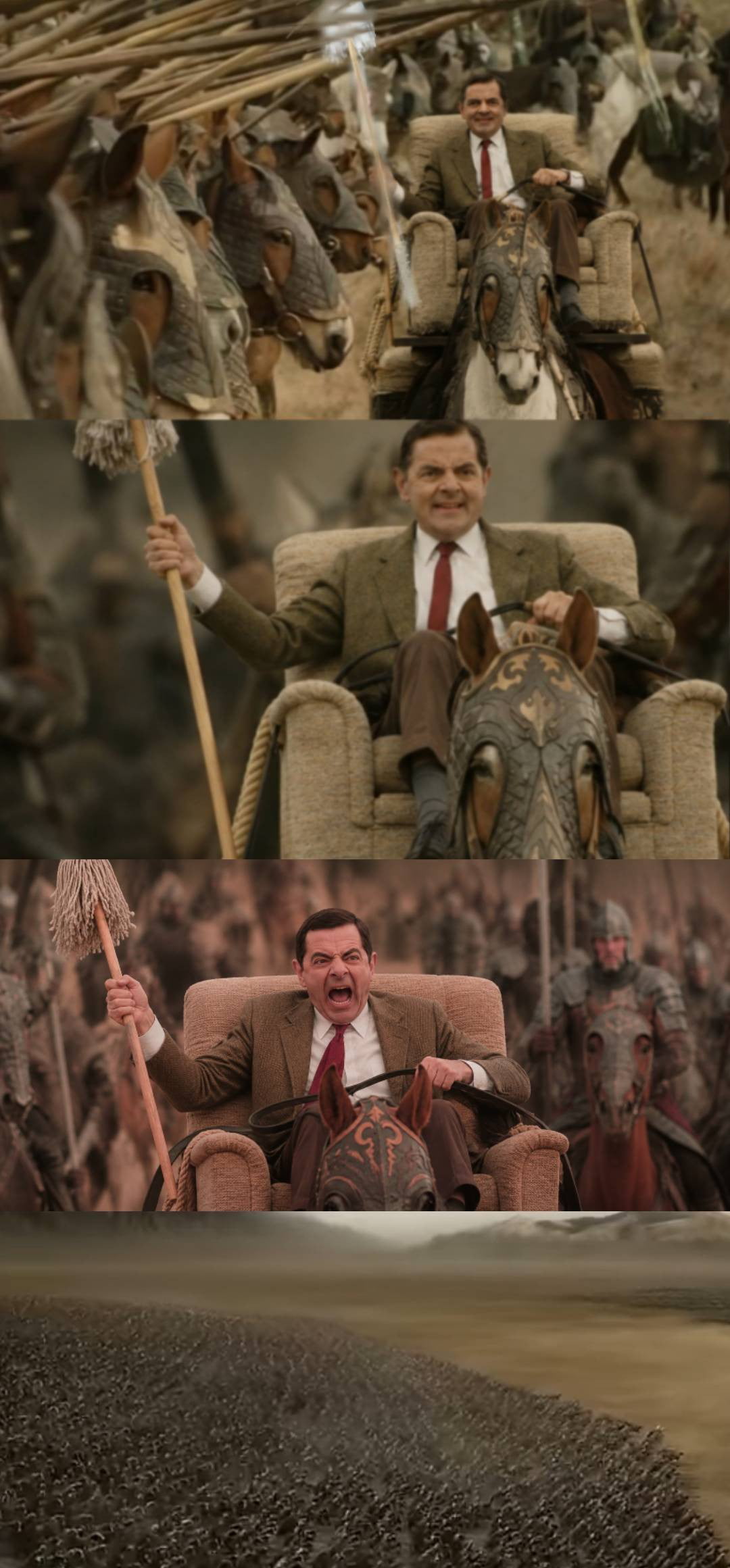 Mr. Bean Leads the Charge in This Epic Fantasy Mashup - Funny on Aviaclip