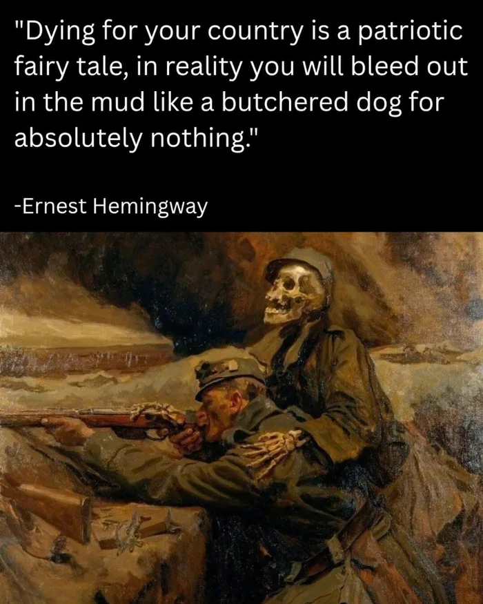 A Somber Reflection on War and Patriotism