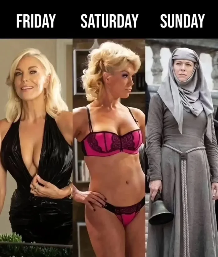 The Weekend Evolution of Hannah Waddingham - Memes on Aviaclip