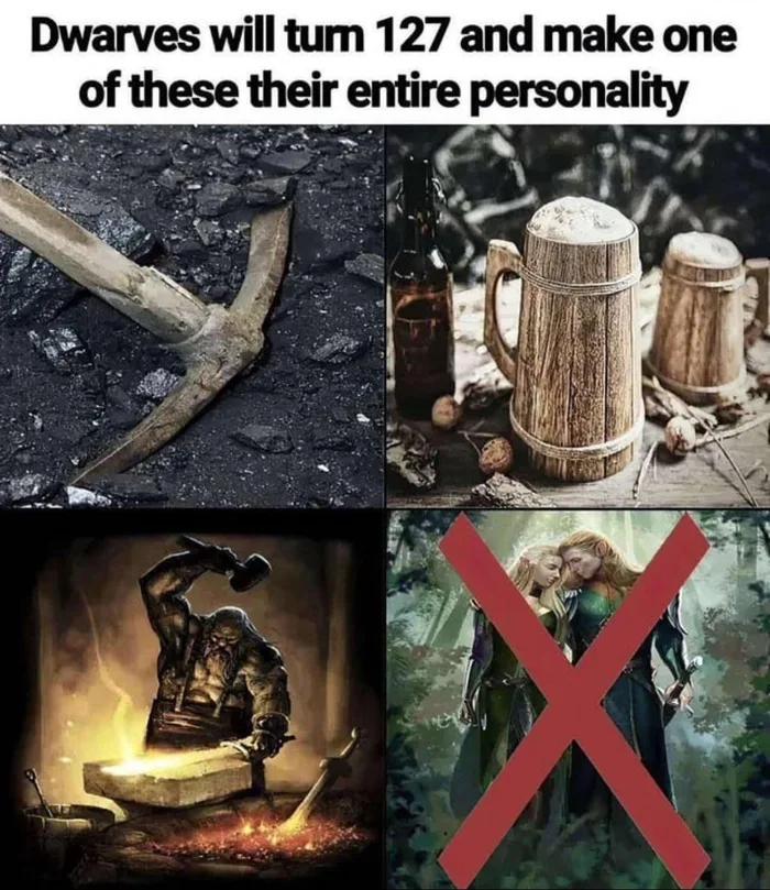The Stereotypical Hobbies of Fantasy Dwarves - Memes on Aviaclip
