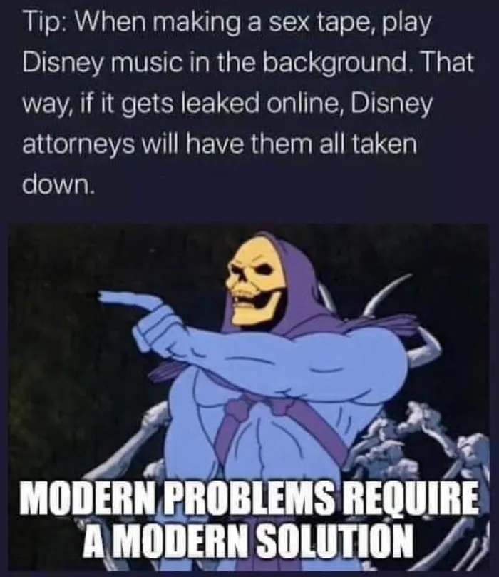 A Skeletor Meme Suggests Using Disney Music to Prevent Leaked Content - Memes on Aviaclip