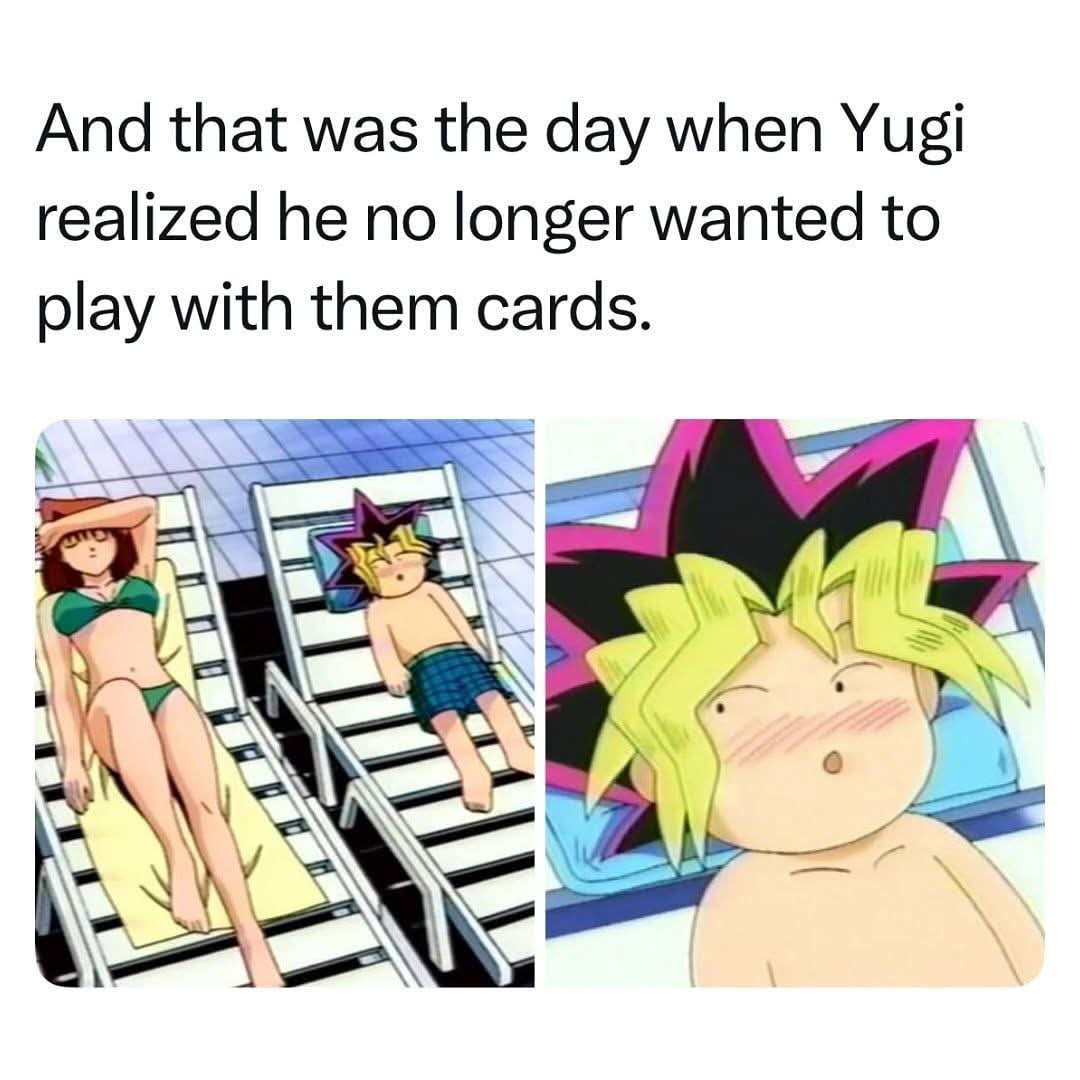 Yugi Muto's Distraction from Duel Monsters - Memes on Aviaclip