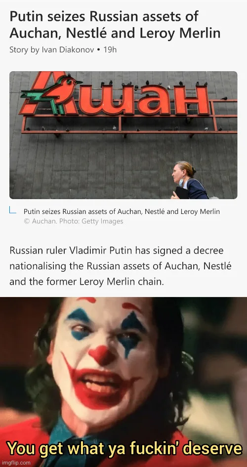 Russian Decree Nationalizes Assets of Auchan, Nestlé, and Leroy Merlin
