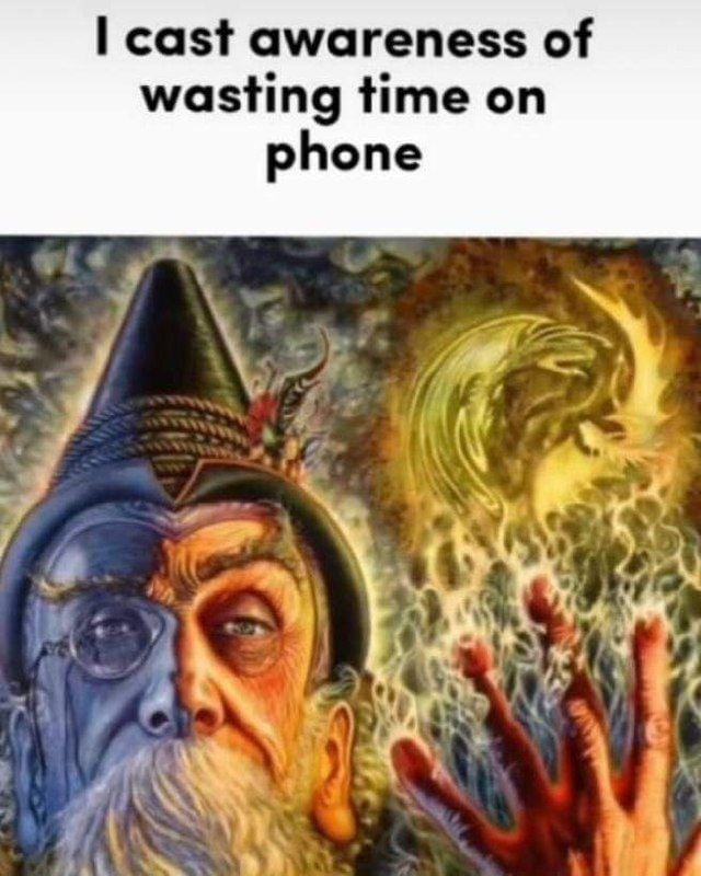 A Wizard's Spell for Mindful Scrolling - Memes on Aviaclip
