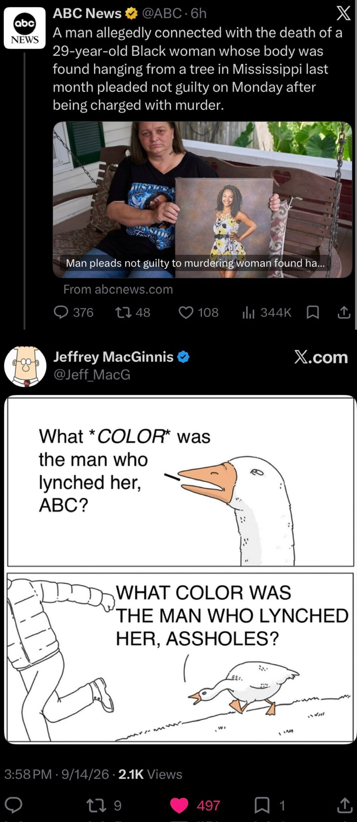 Social Media User Criticizes ABC News Reporting Style - Memes on Aviaclip