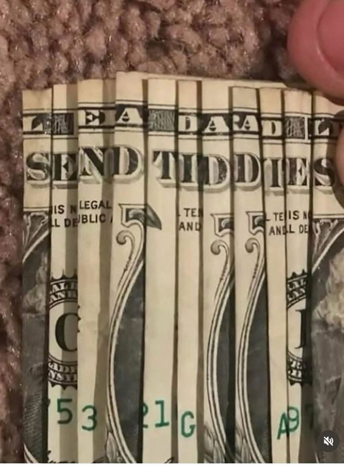 Creative Dollar Bill Folding Reveals Hidden Message - Funny on Aviaclip