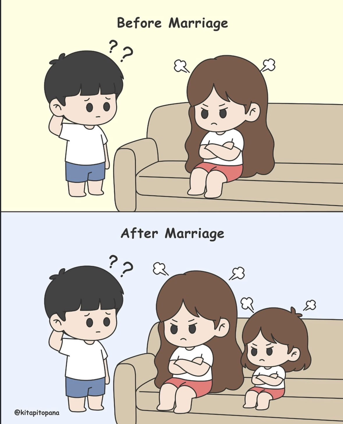 A Humorous Take on How Family Dynamics Change After Marriage - Memes on Aviaclip
