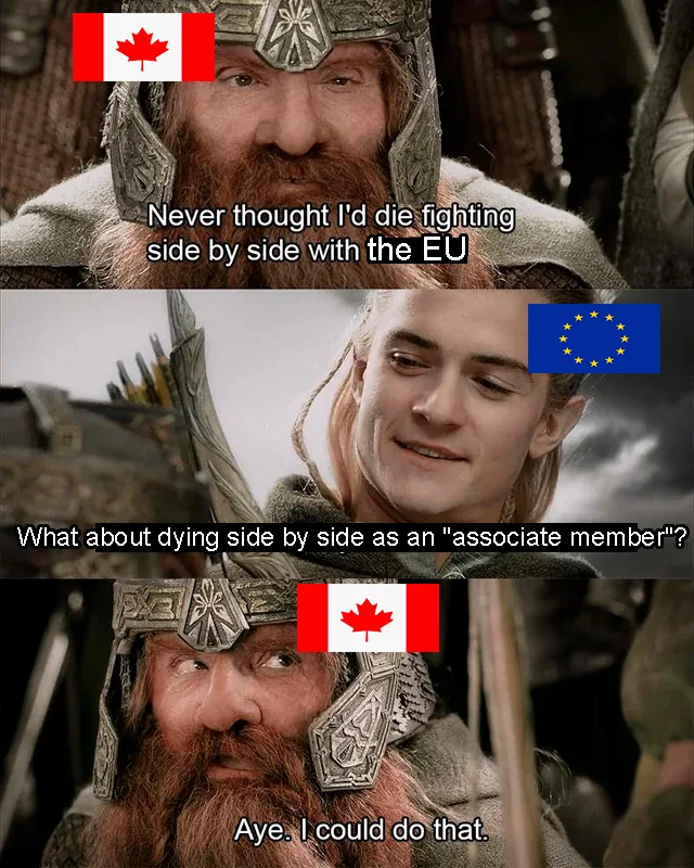A Lord of the Rings Meme About Canada and the EU - Memes on Aviaclip