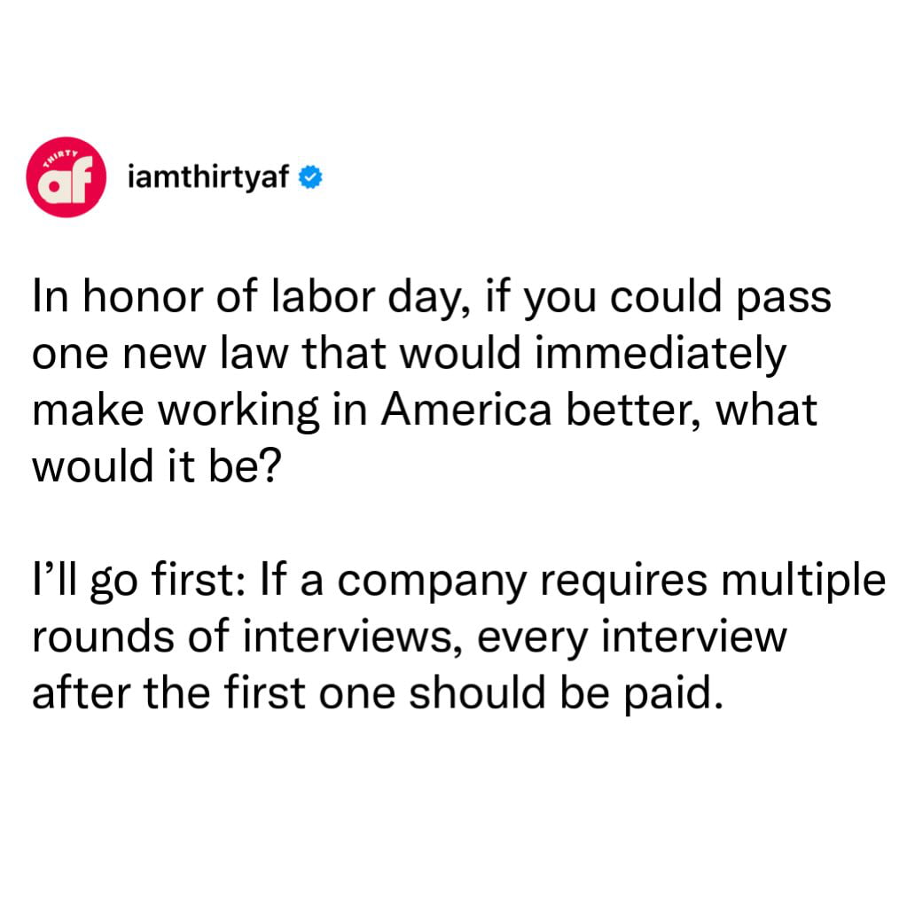 A Viral Proposal to Compensate Job Seekers for Multi-Round Interviews - Interesting on Aviaclip