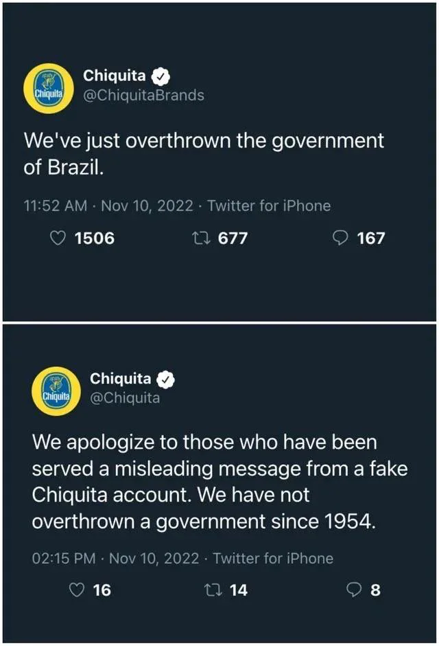 Satirical Twitter Exchange Highlights Corporate History and Banana Republics