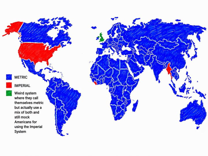 A Humorous Look at Global Measurement Systems - Memes on Aviaclip