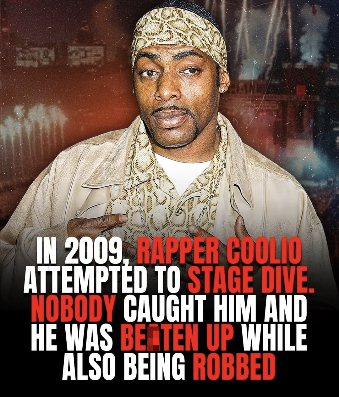 The 2009 Stage Dive Incident Involving Rapper Coolio