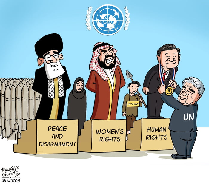 Political Cartoon Critiques UN Leadership Appointments - Interesting on Aviaclip