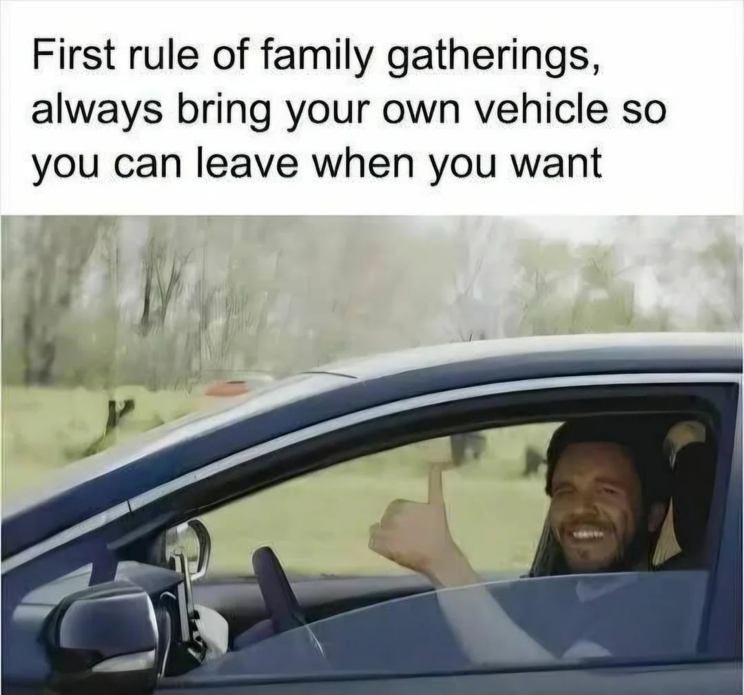 The Golden Rule for Surviving Family Gatherings - Memes on Aviaclip