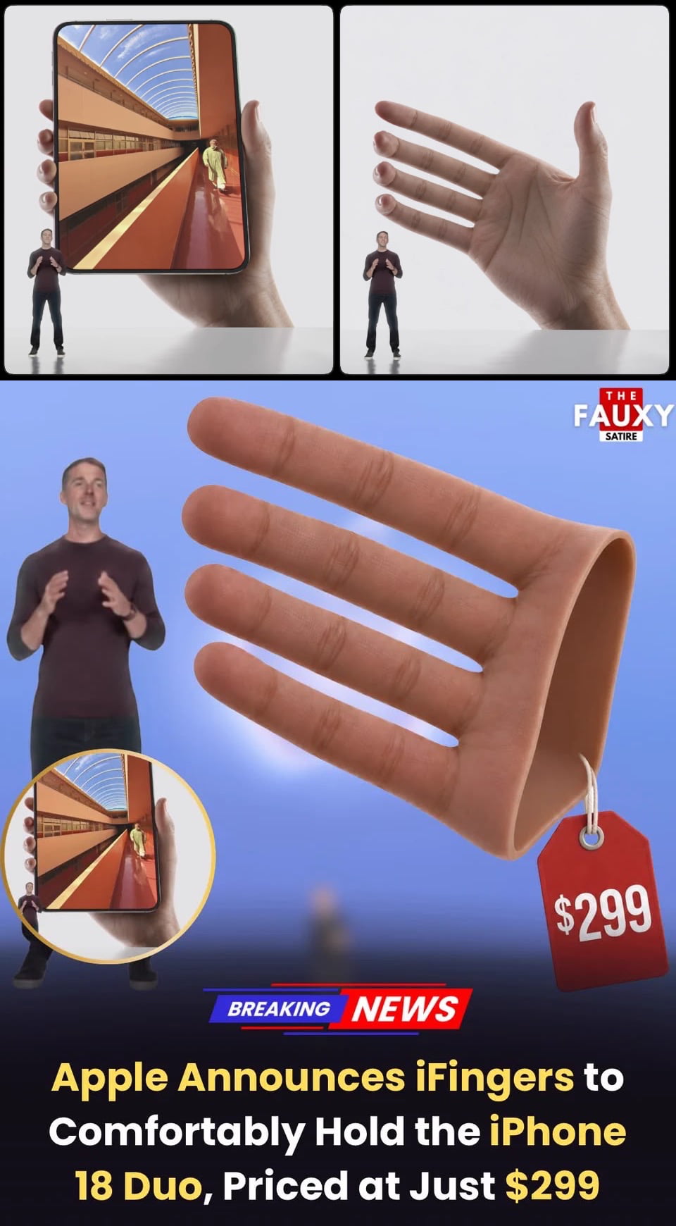 Satirical 'iFingers' Accessory Mocking Large Smartphone Sizes